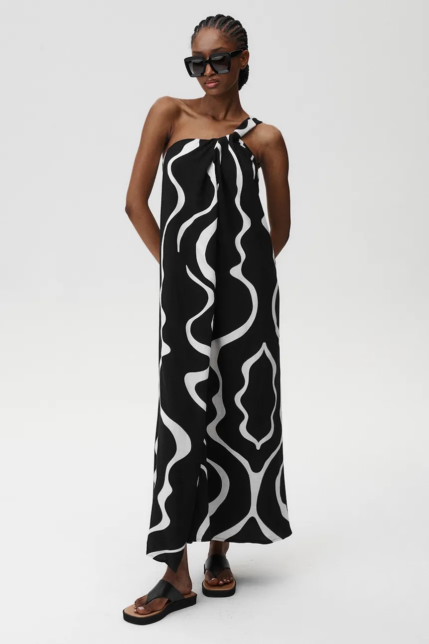Undress Code rochie din amestec de in Theia Dress midi, oversize, 903 Undress Code rochie din amestec de in Theia Dress midi, oversize, 903