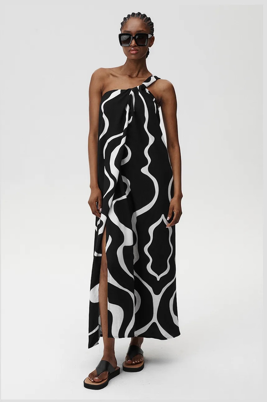 Сукня з домішкою льону Undress Code Theia Dress midi oversize 903
