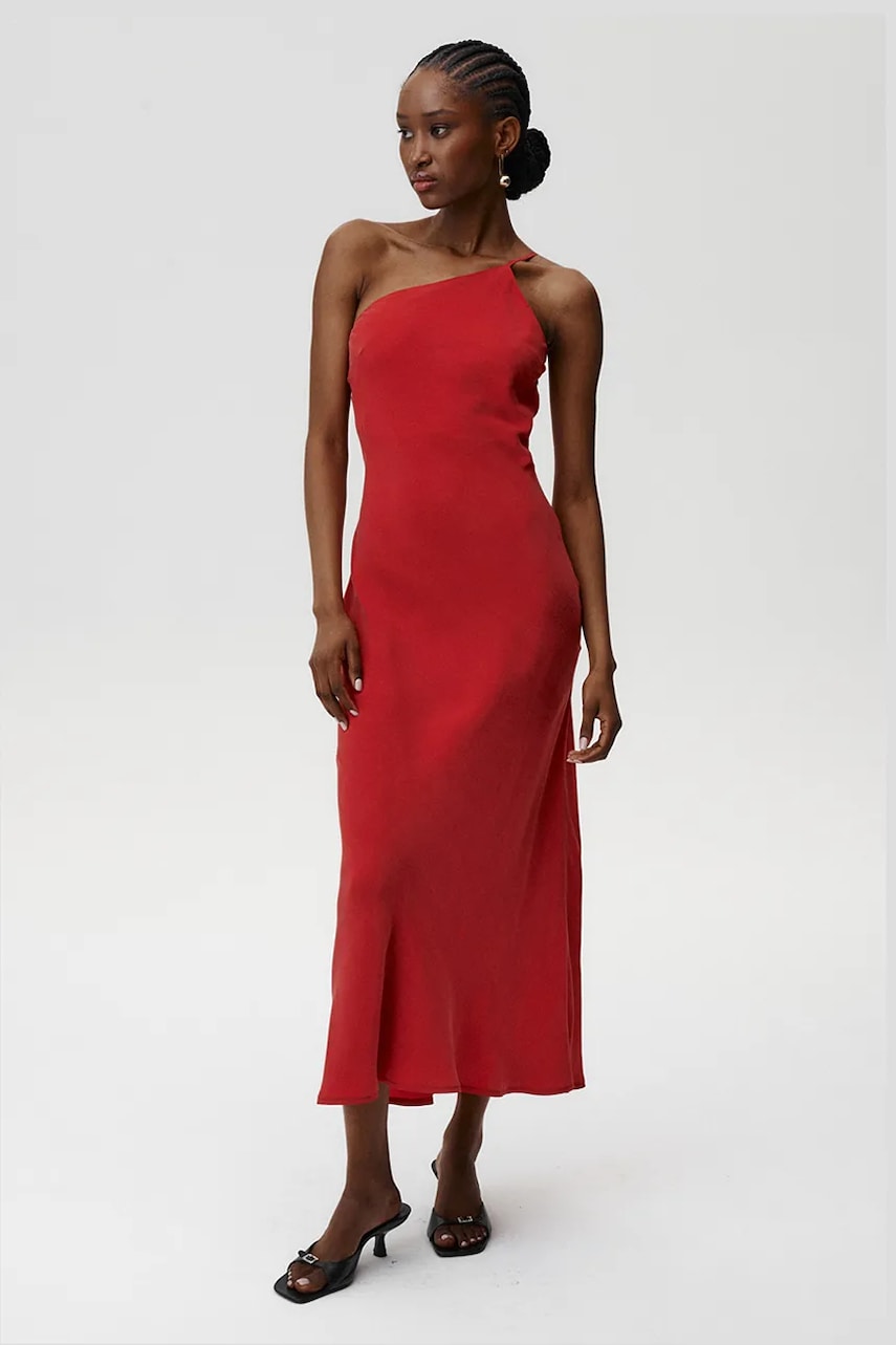 Undress Code rochie Under The Sun Dress culoarea rosu, midi, mulata, 910