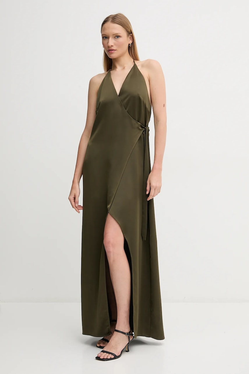 Sandro Ferrone rochie culoarea verde, maxi, evazati, S18XBERUDRA Sandro Ferrone rochie culoarea verde, maxi, evazati, S18XBERUDRA
