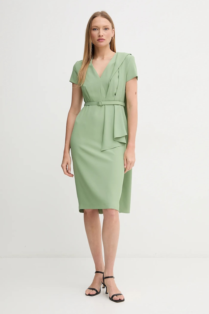 Sandro Ferrone rochie culoarea verde, mini, mulata, S23XBEBALDACCHINI Sandro Ferrone rochie culoarea verde, mini, mulata, S23XBEBALDACCHINI