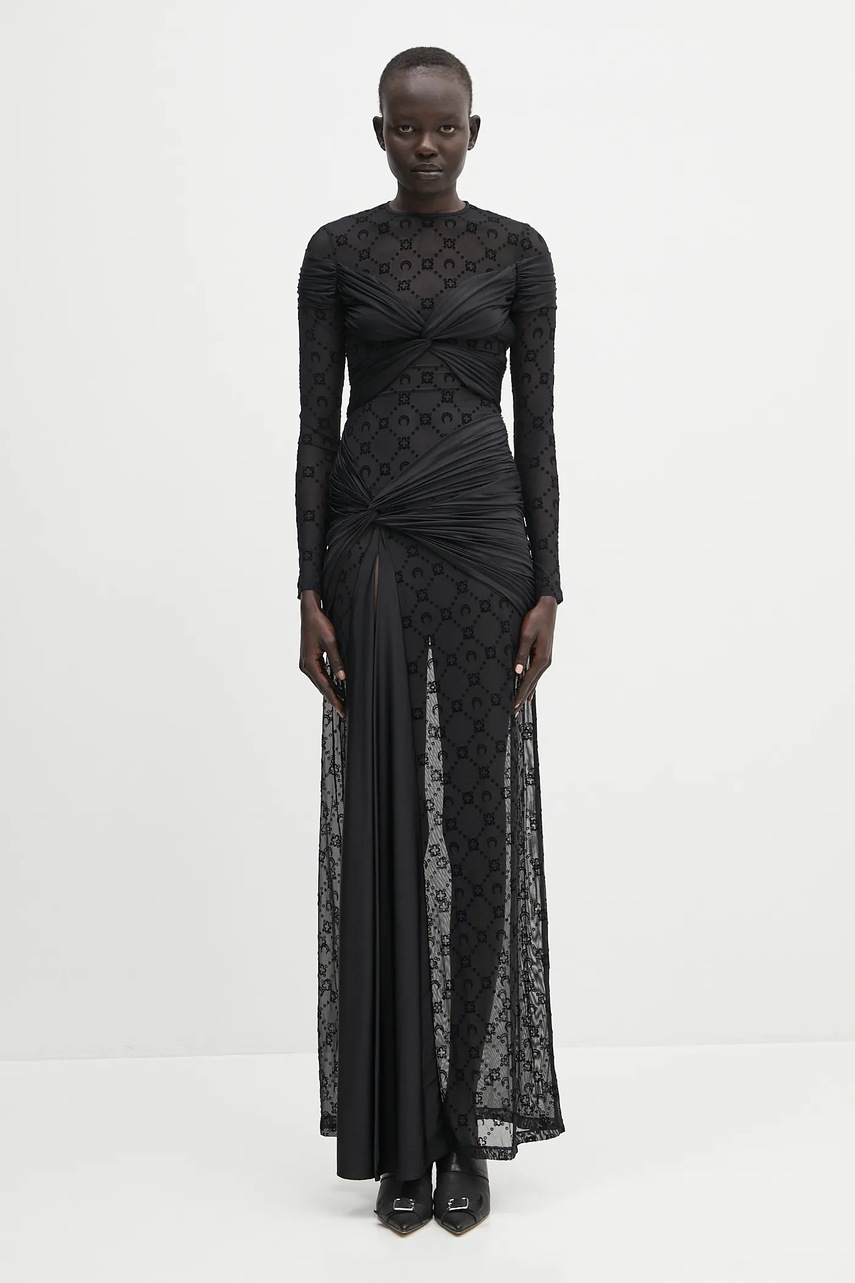 Marine Serre sukienka Draped Jersey Knotted