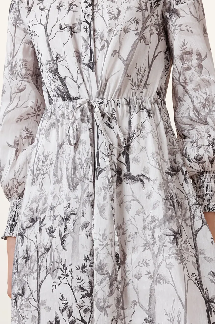 Ľanové šaty AllSaints SKYLAR MAXI