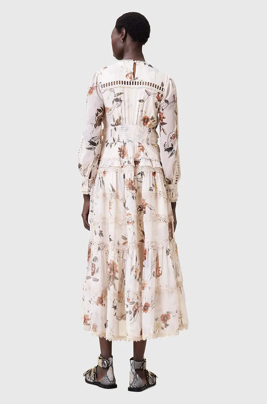 Šaty AllSaints ZORA MIDI
