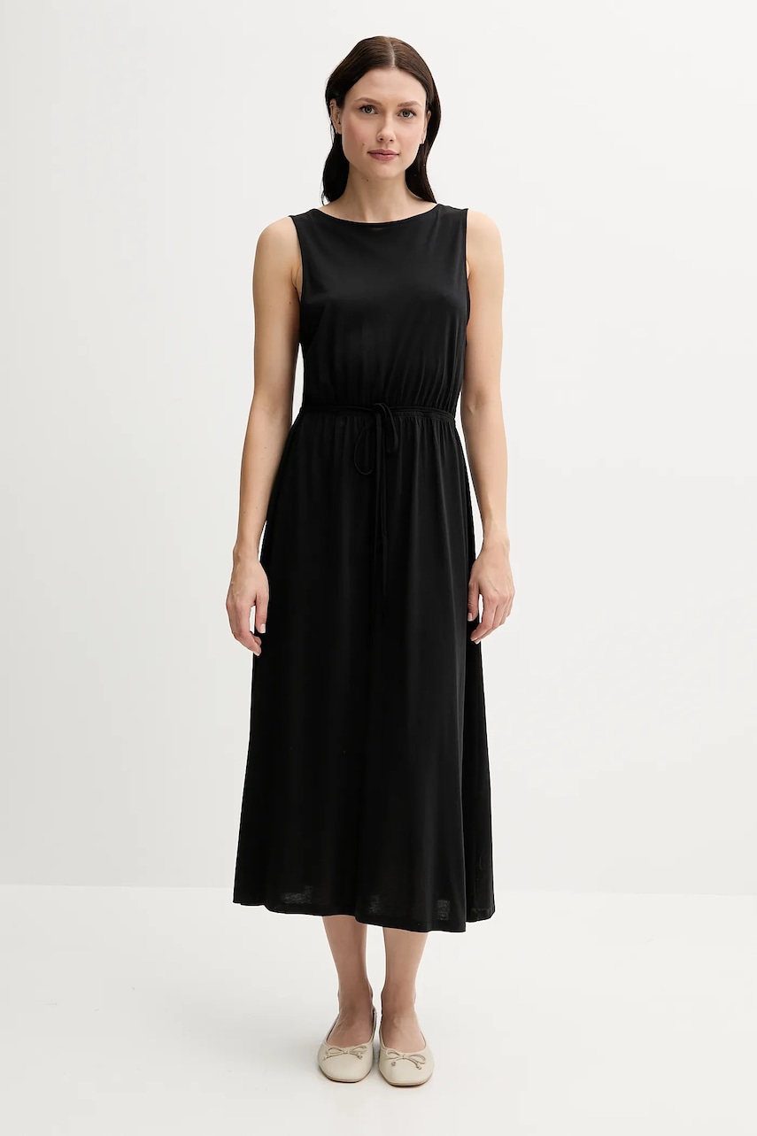 United Colors of Benetton rochie culoarea negru, midi, drept, 3Q225V00X