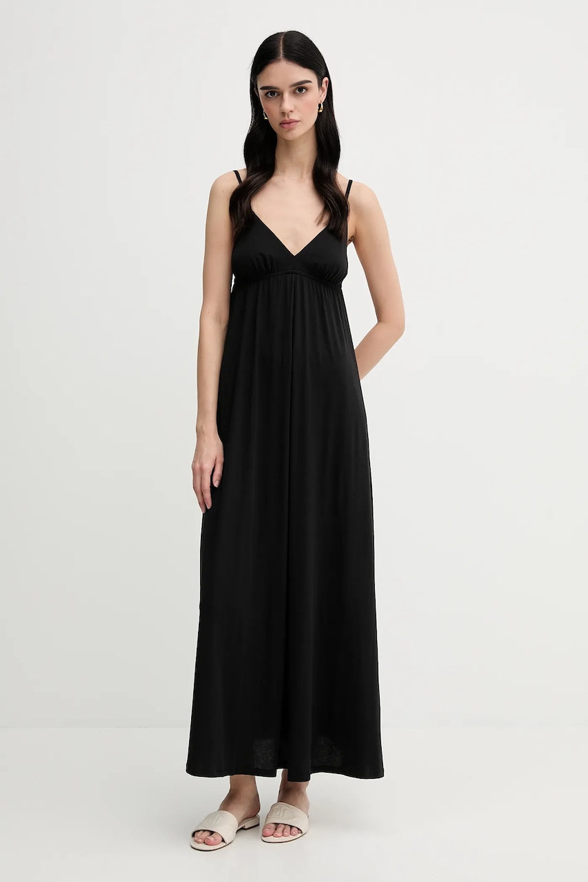 United Colors of Benetton rochie culoarea negru, maxi, evazati, 3Q225V00Y
