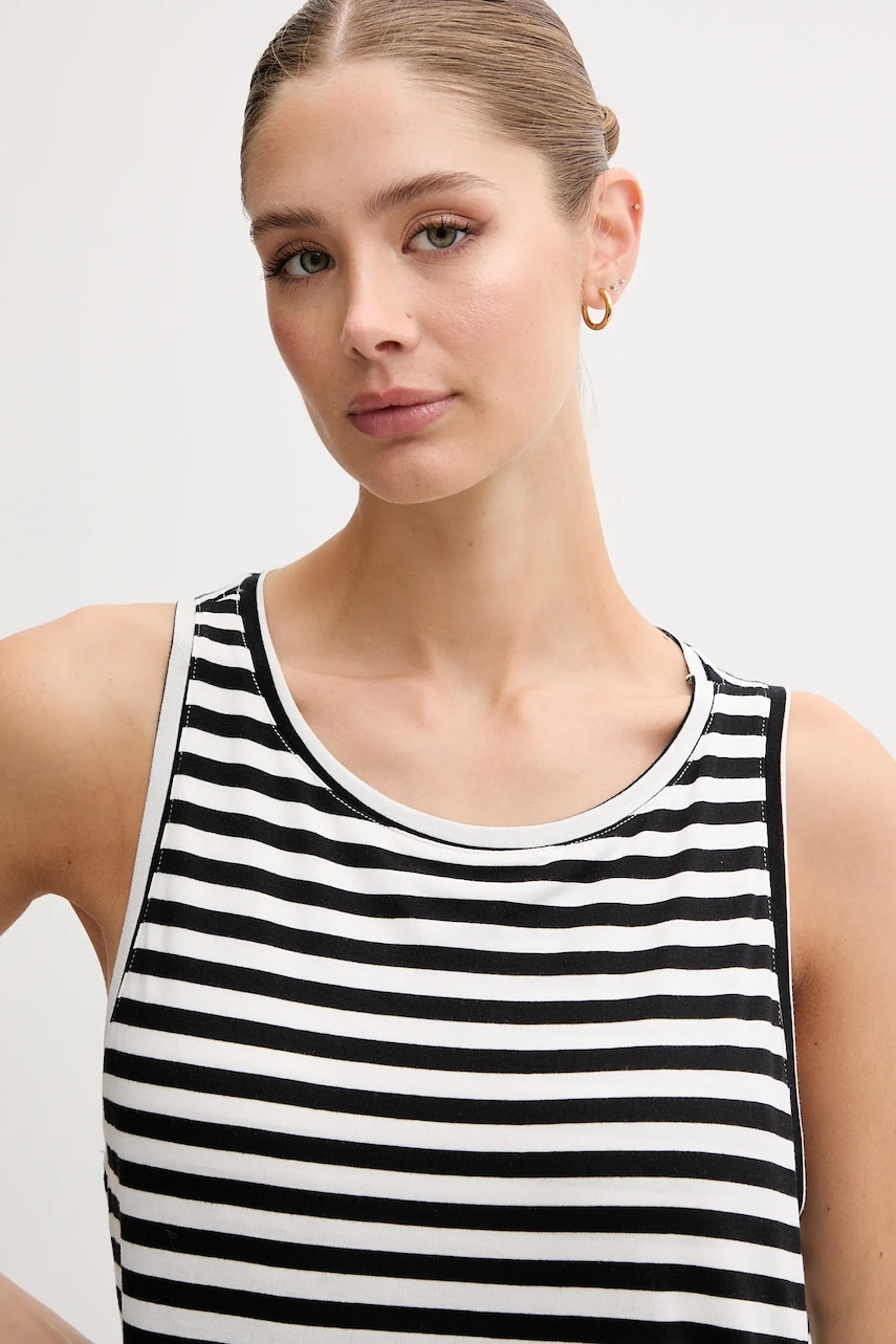 Бавовняна сукня United Colors of Benetton колір чорний midi пряма 3W0C5V02F