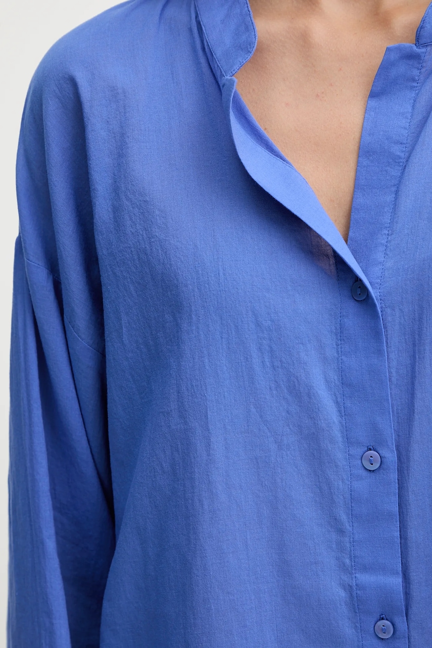 Бавовняна сукня United Colors of Benetton колір фіолетовий mini oversize 4DW35V02K