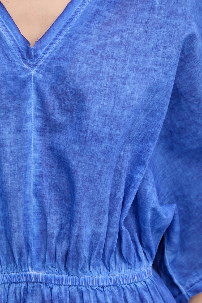 Бавовняна сукня United Colors of Benetton колір фіолетовий mini розкльошена 4OPJ5V02G