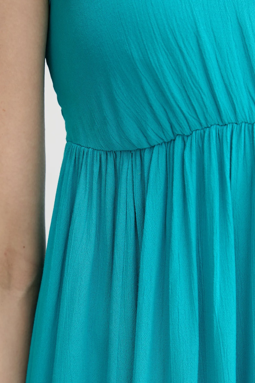 Φόρεμα United Colors of Benetton χρώμα: τιρκουάζ, 4VW95V028 φωτογραφία