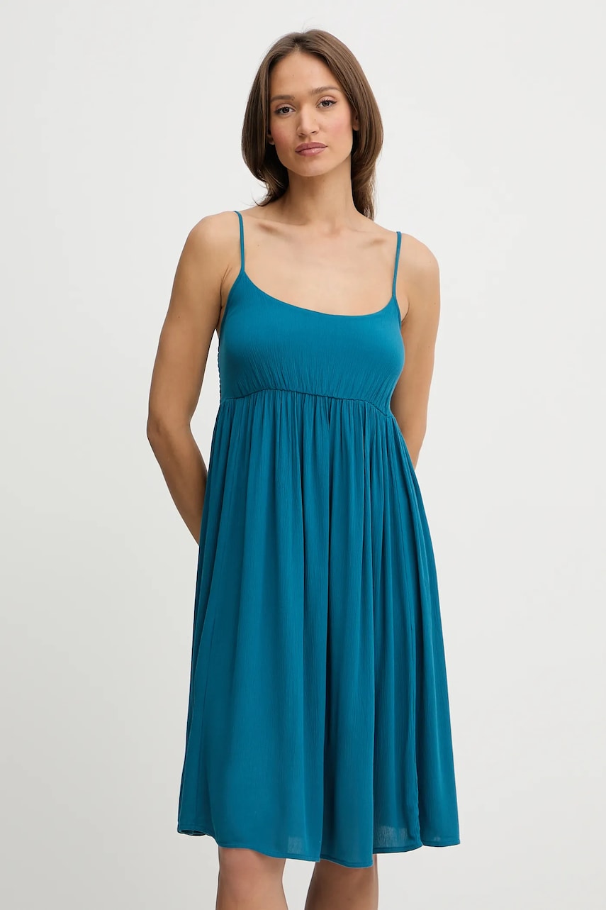 United Colors of Benetton rochie culoarea turcoaz, mini, evazati, 4VW95V028