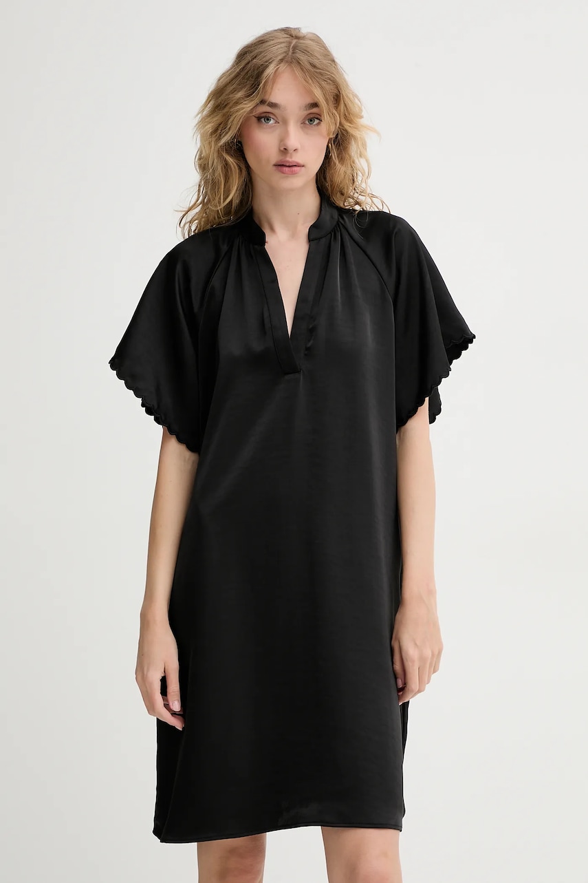 Bruuns Bazaar rochie culoarea negru, mini, oversize, BBW4490