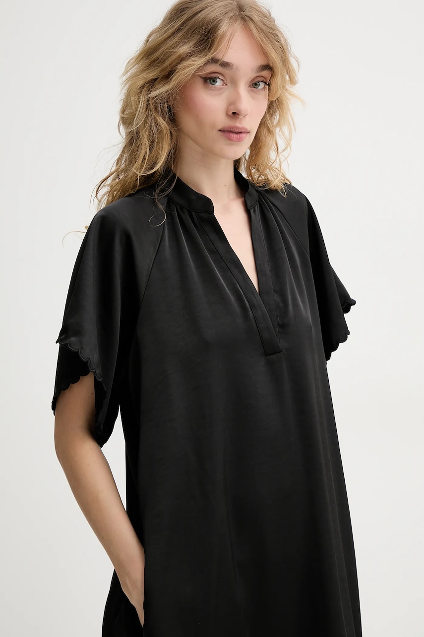 Сукня Bruuns Bazaar колір чорний mini oversize BBW4490