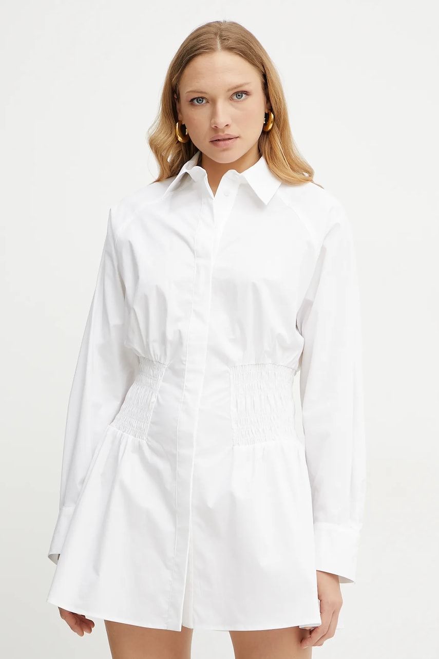 Ivy Oak rochie MARYNA culoarea alb, mini, evazati, IO117658 Ivy Oak rochie MARYNA culoarea alb, mini, evazati, IO117658