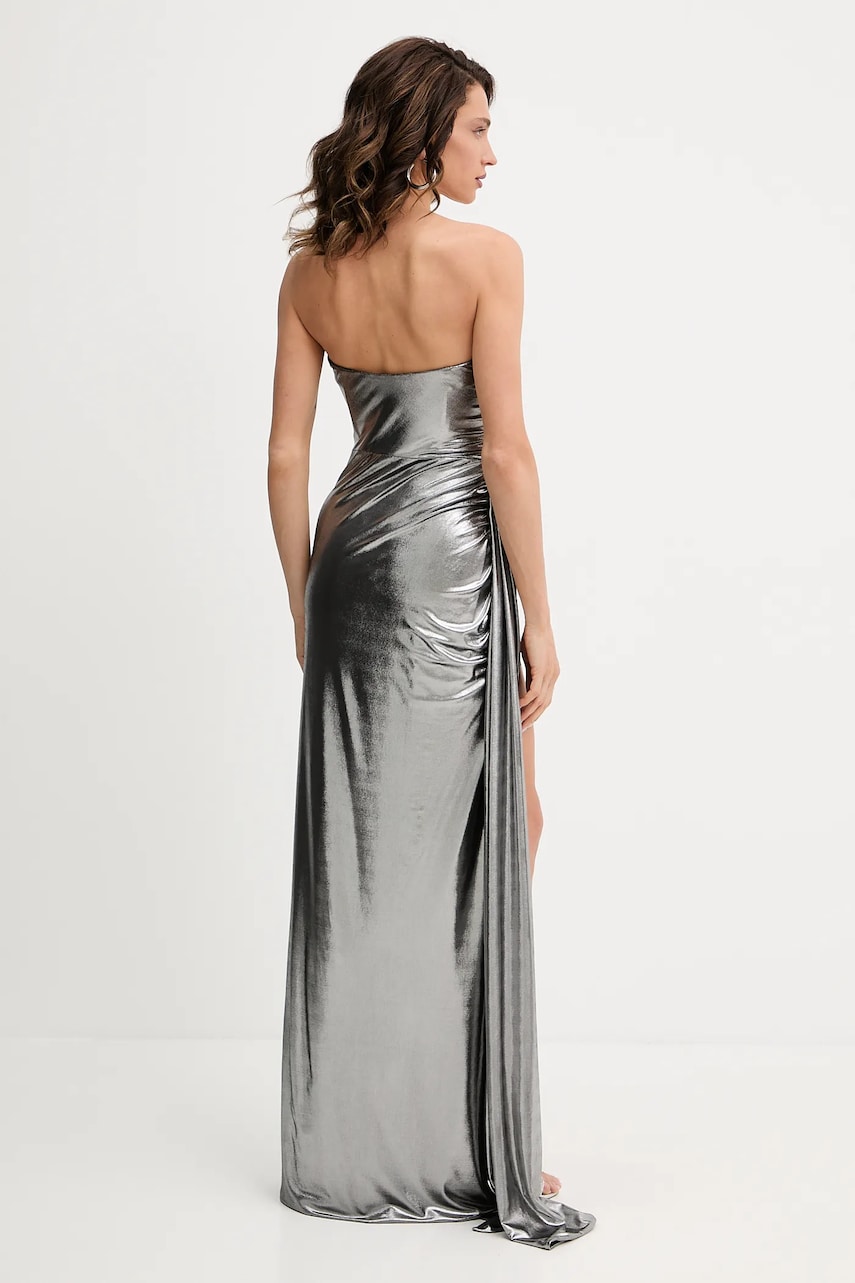 Сукня Retrofete Shivani колір срібний maxi облягаюча HL25-10581
