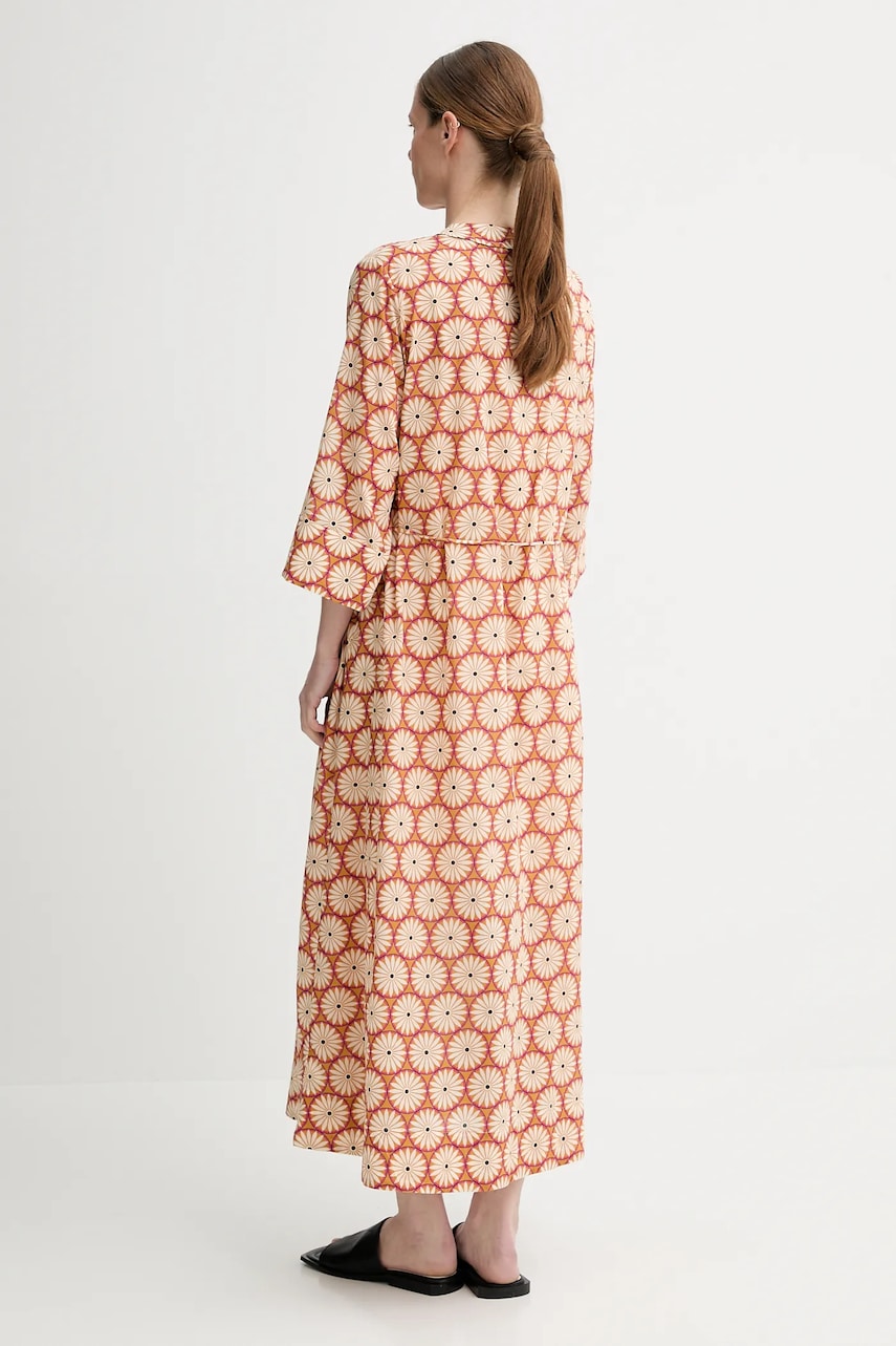 Бавовняна сукня Marc O'Polo колір коричневий maxi oversize 504080921145