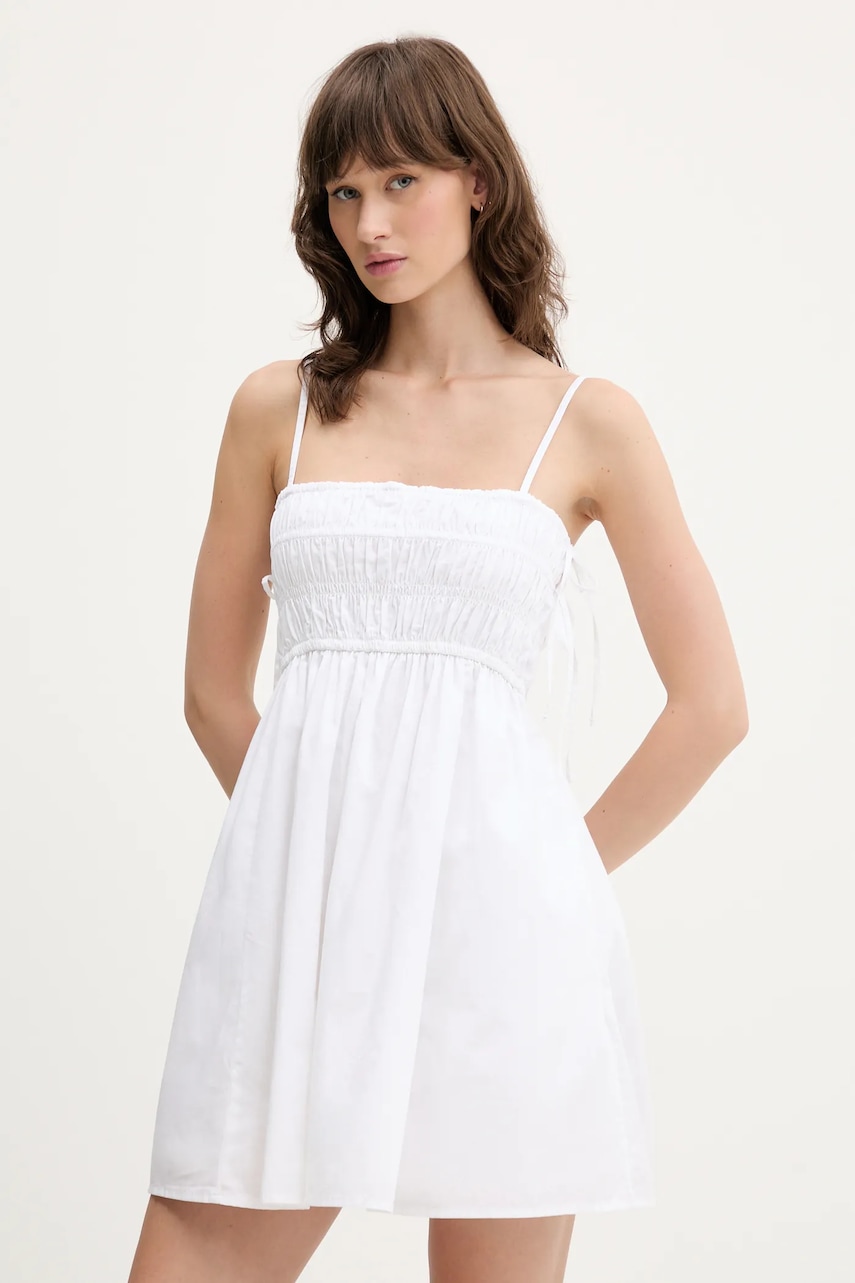 Abercrombie & Fitch rochie culoarea alb, mini, evazată, KI159-5820