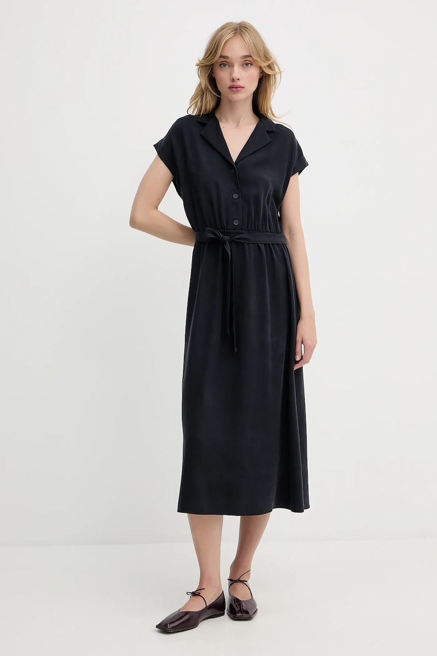 Marc O\'Polo rochie culoarea bleumarin, midi, evazați, 5000006770