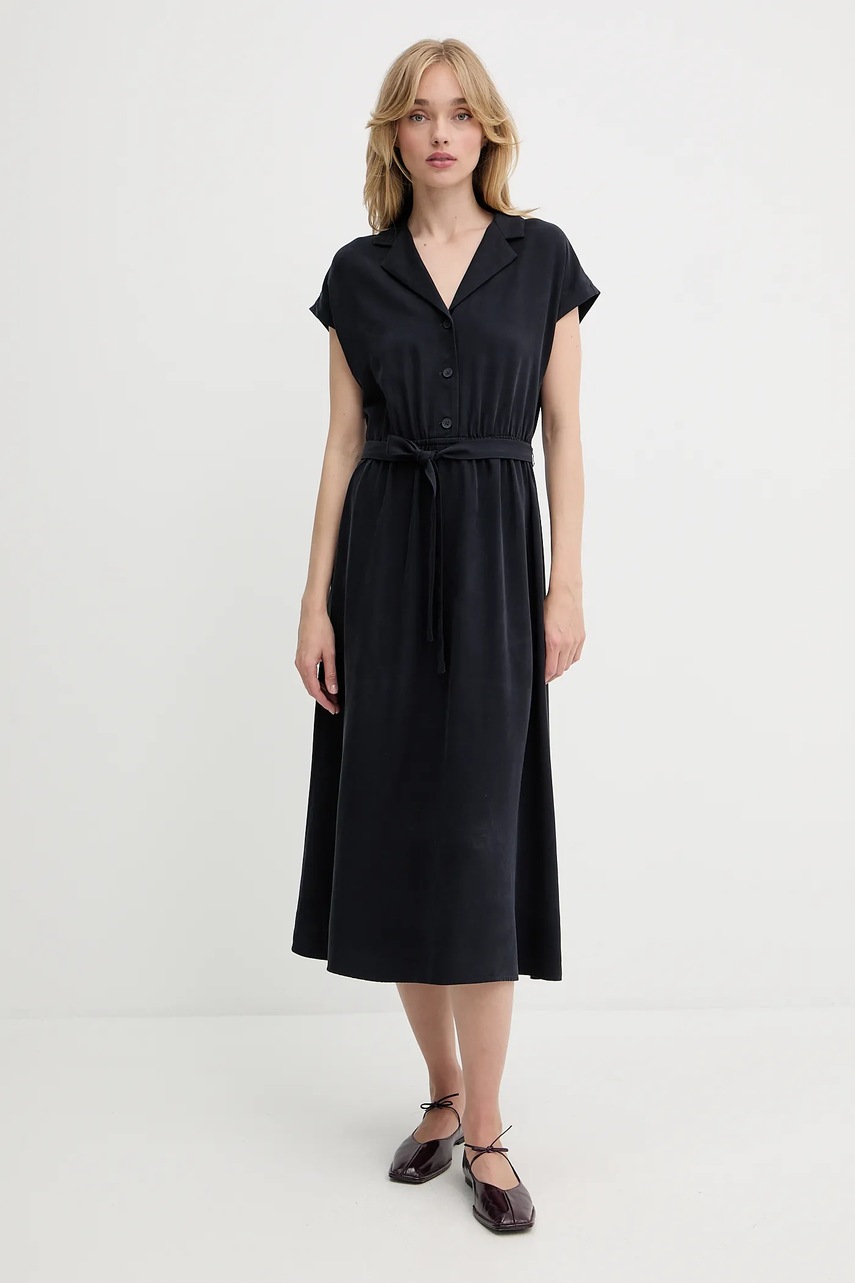 Платье Marc OPolo цвет синий midi расклешённое 5000006770