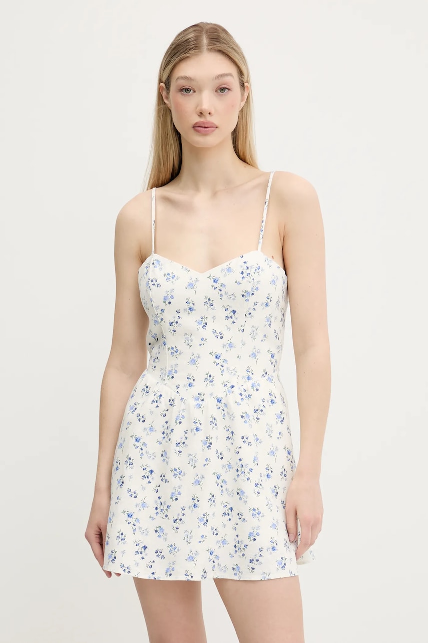 Hollister Co. rochie din in culoarea bej, mini, evazati, KI359-5240