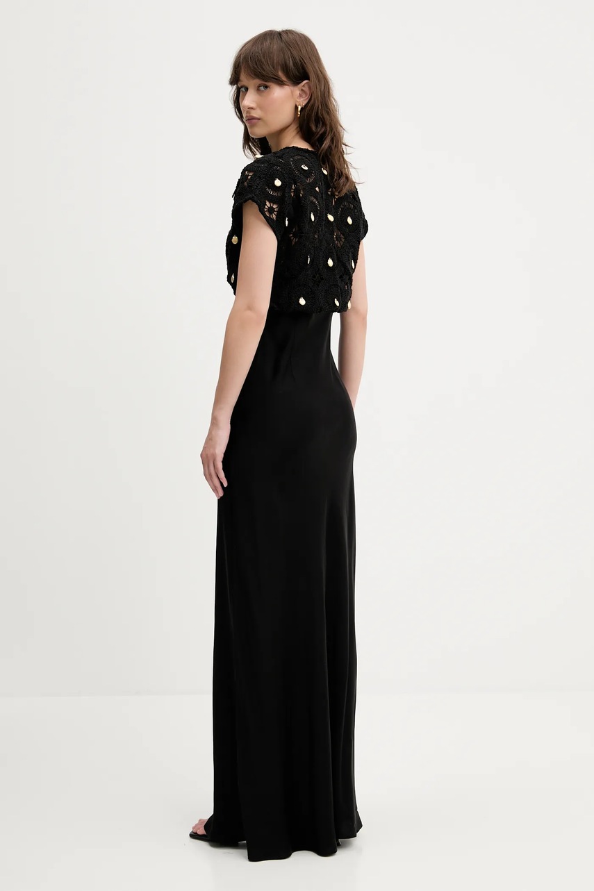 Сукня з домішкою вовни Never Fully Dressed колір чорний maxi пряма NFDDR2058