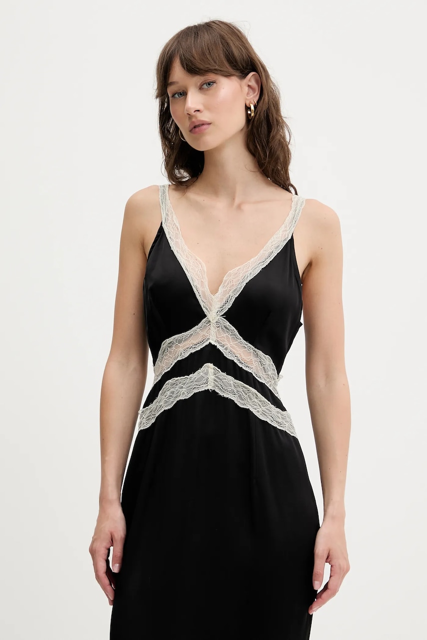 Сукня Never Fully Dressed колір чорний maxi пряма NFDDR2122