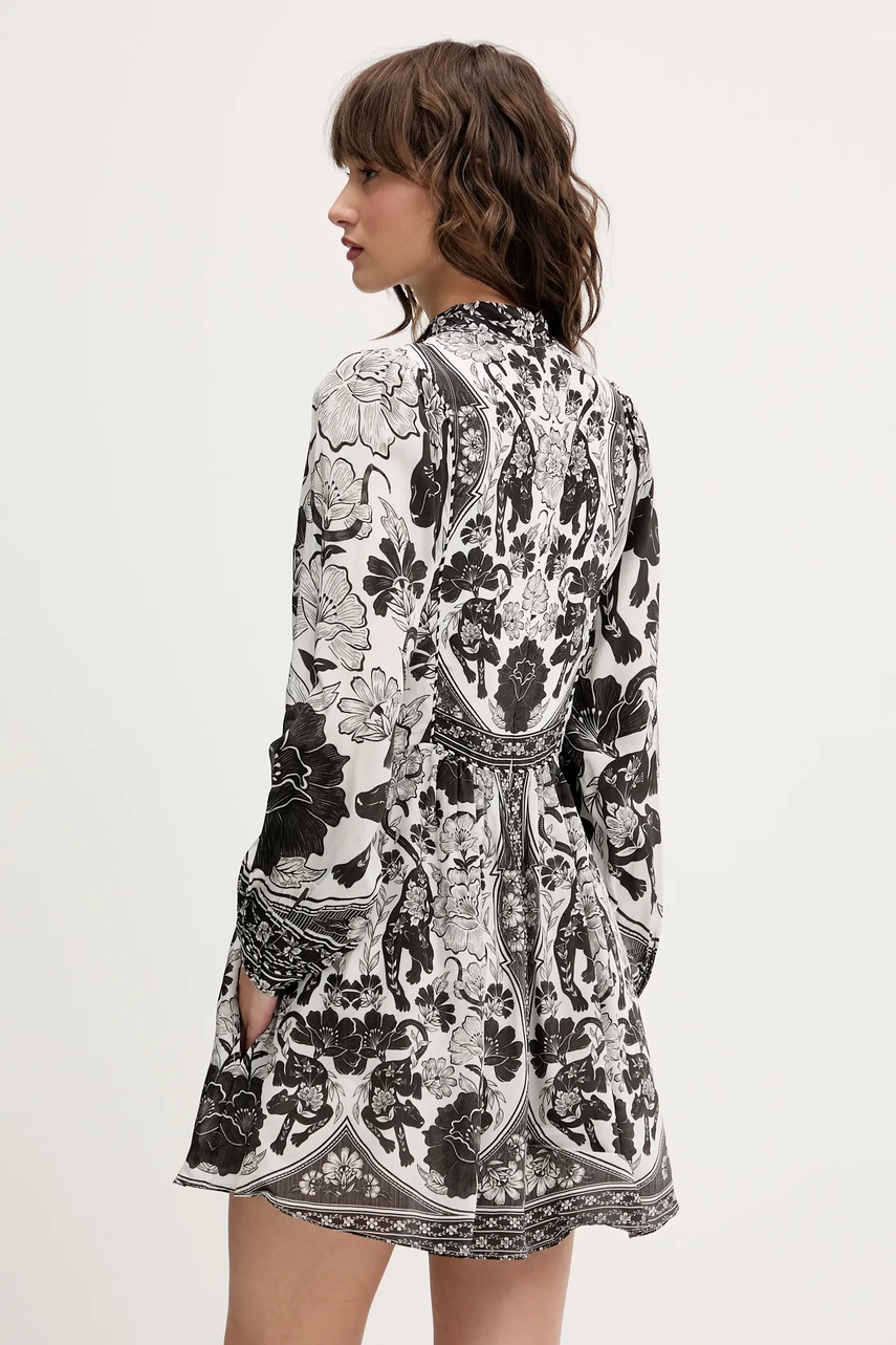 Сукня Farm Rio колір білий mini розкльошена 328920