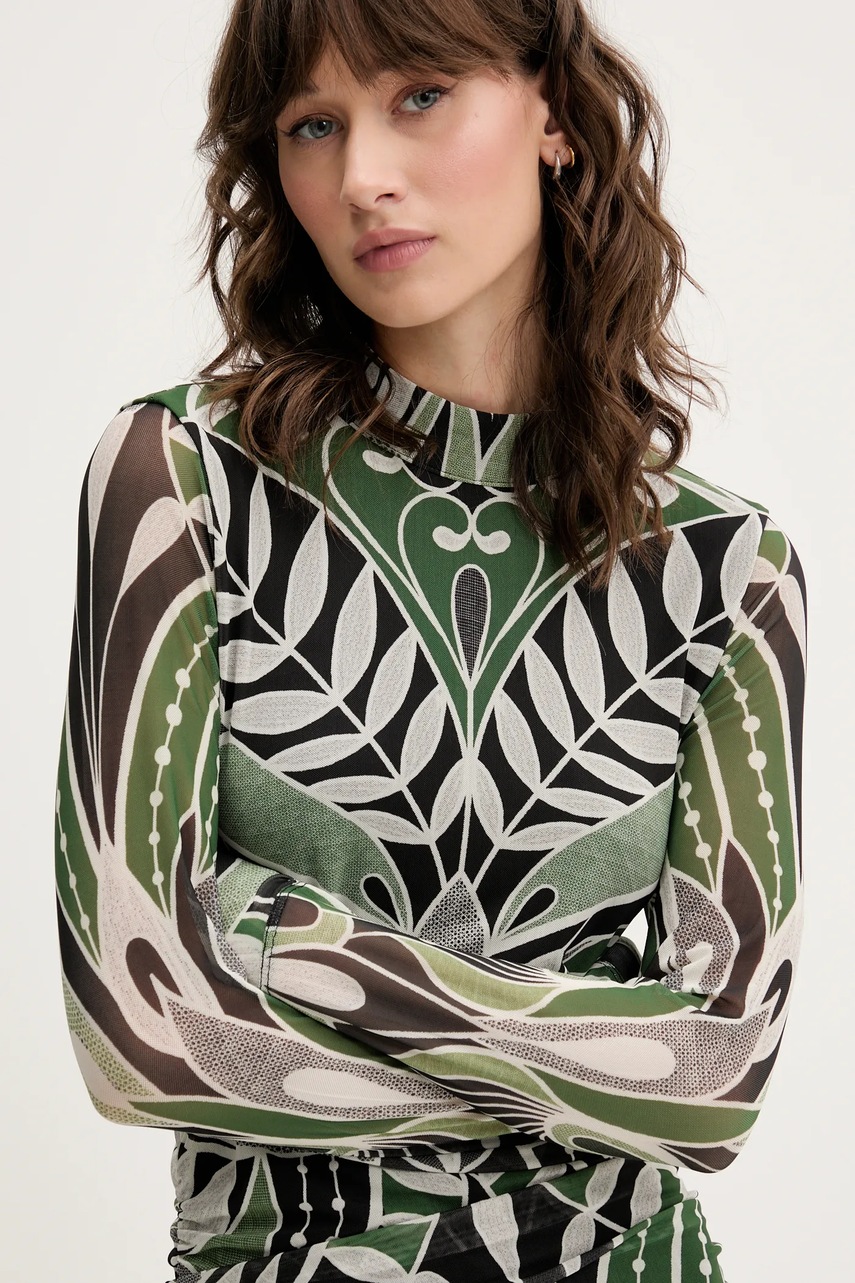 Φόρεμα Farm Rio χρώμα: πράσινο, 329135 φωτογραφία