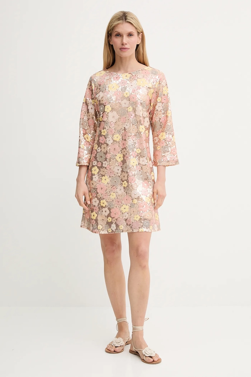 Сукня Bruuns Bazaar колір бежевий mini пряма BBW4520