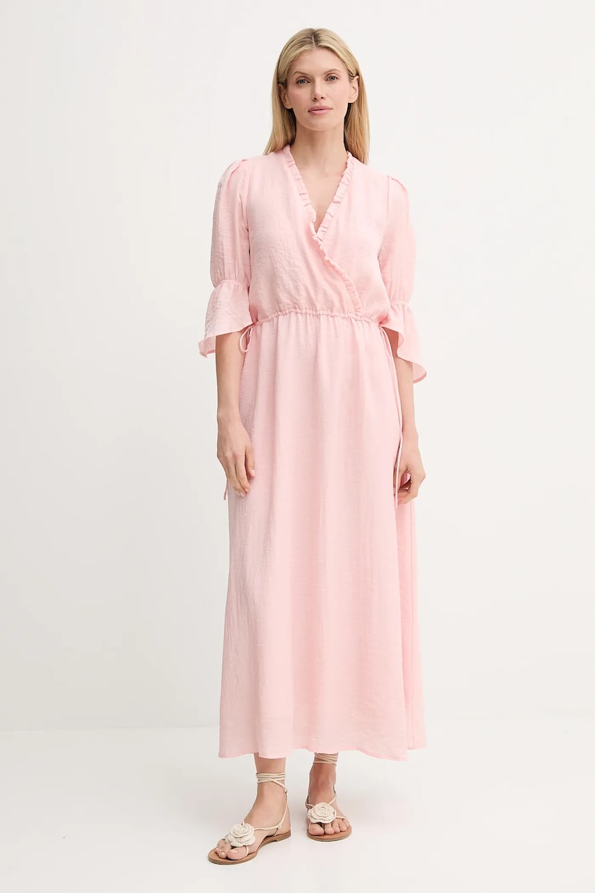 Сукня Bruuns Bazaar колір рожевий maxi пряма BBW4567