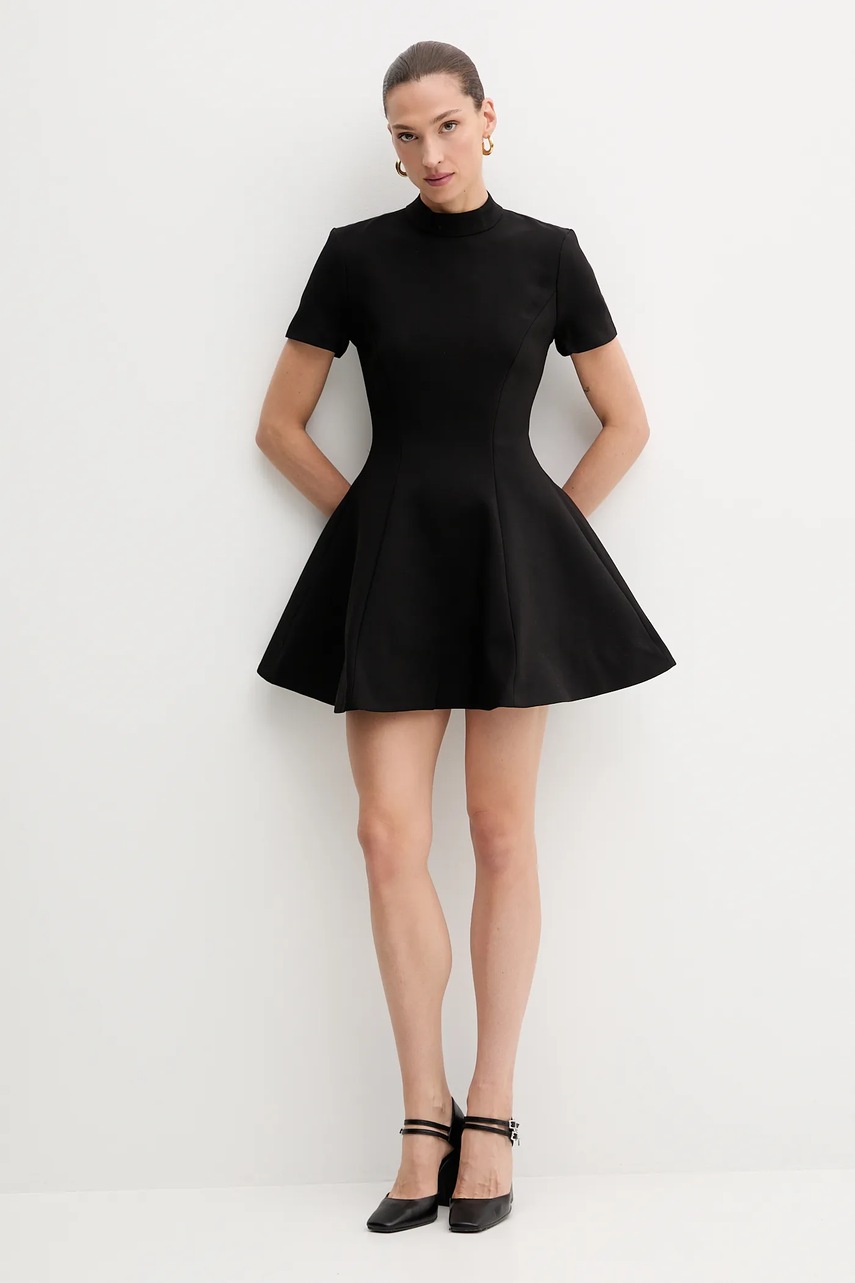 Платье Bardot цвет чёрный mini расклешённое 59907DB