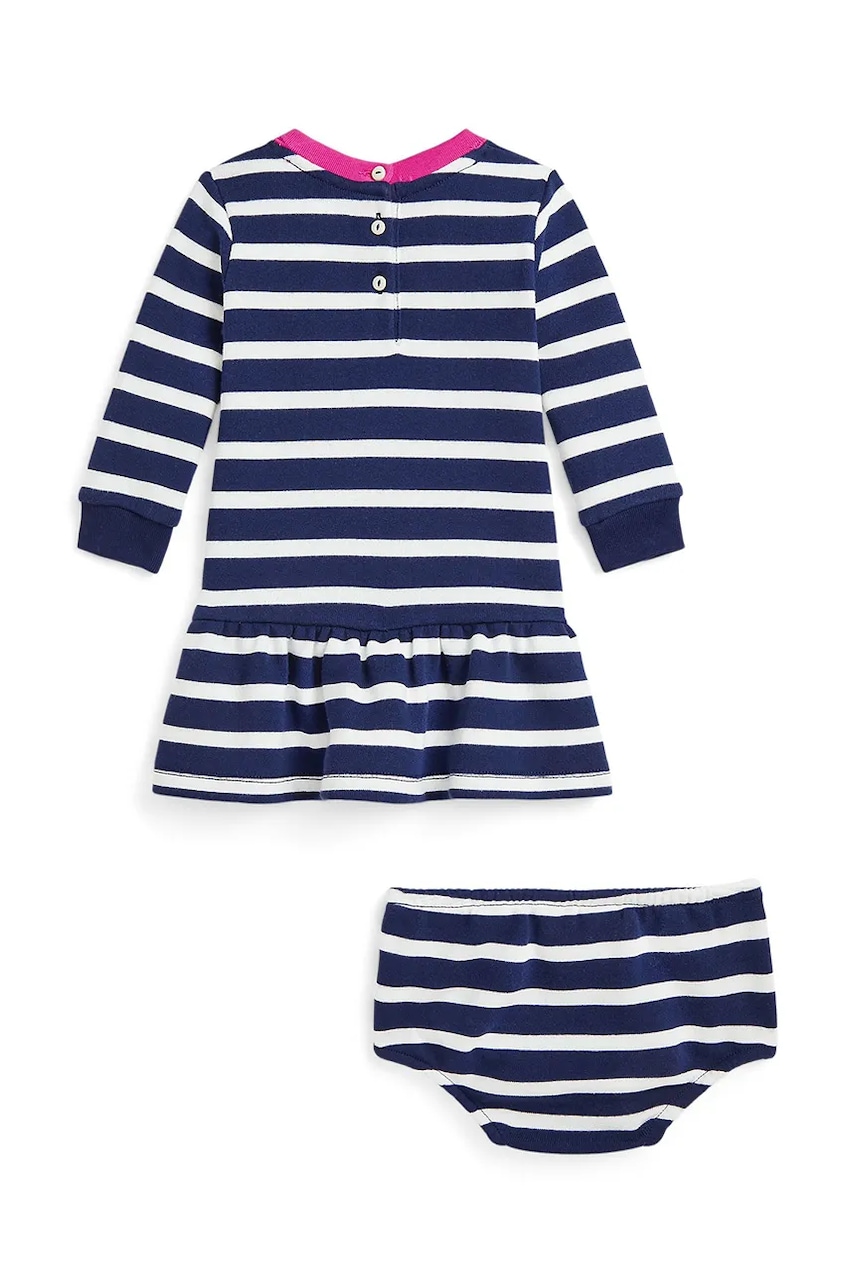 Платье для младенцев Polo Ralph Lauren цвет синий mini расклешённое 310958259001 Платье для младенцев Polo Ralph Lauren цвет синий mini расклешённое 310958259001
