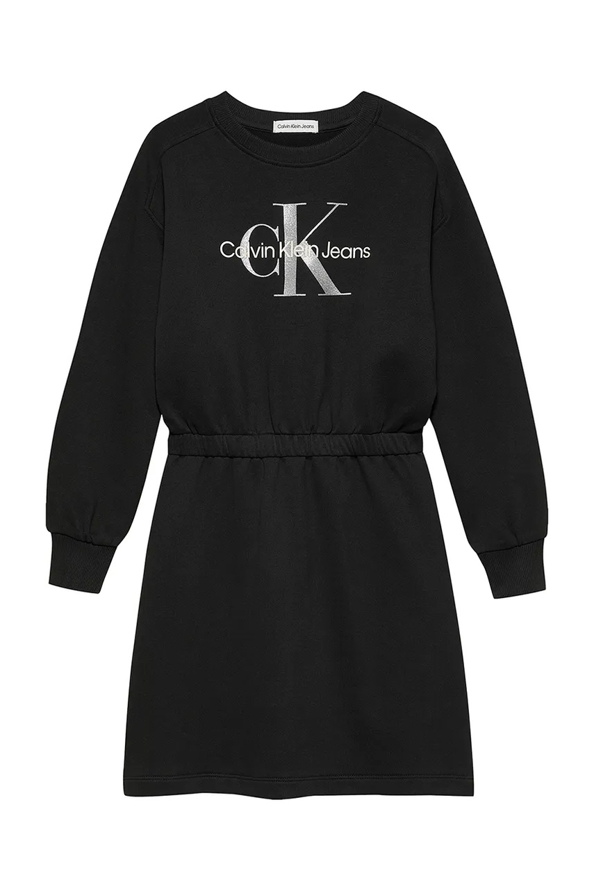 Детское платье Calvin Klein Jeans цвет чёрный mini прямое IG0IG02771