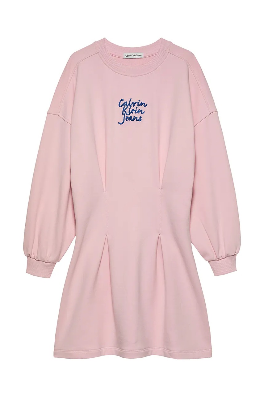 Дитяча сукня Calvin Klein Jeans колір рожевий mini розкльошена IG0IG02773
