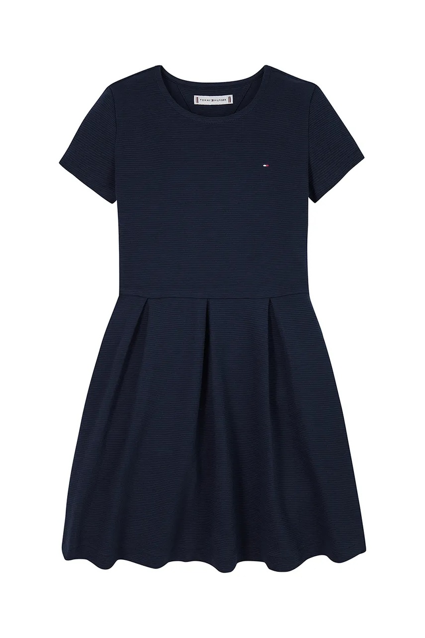 Детское платье Tommy Hilfiger цвет синий mini расклешённое KG0KG08339