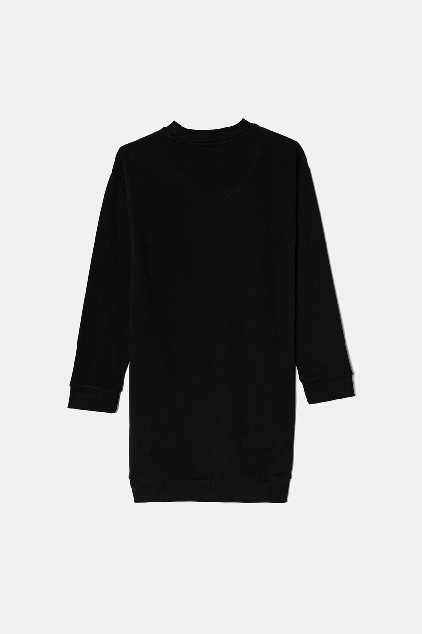 Хлопковое детское платье Guess цвет чёрный mini прямое J3YK20 KA6R4