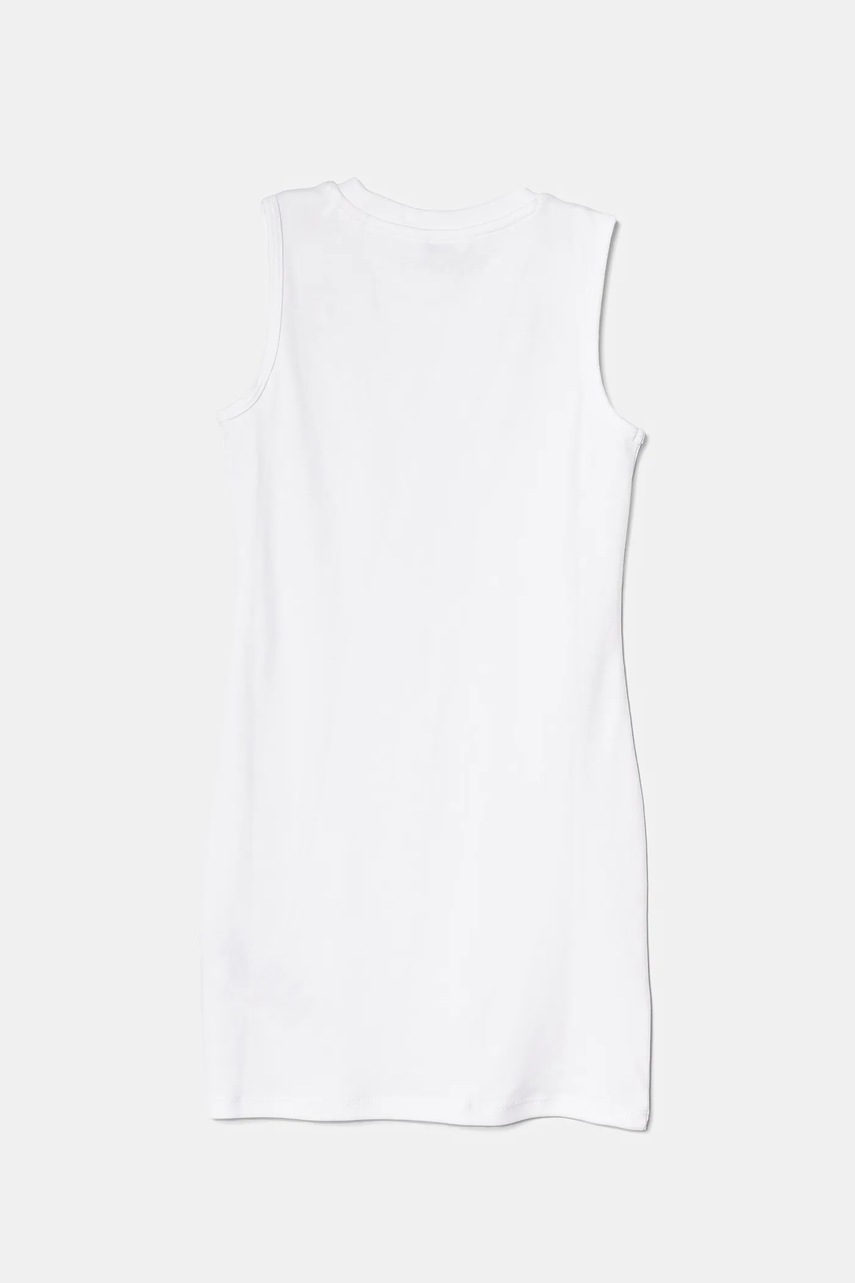 Хлопковое детское платье Guess цвет белый midi облегающее J4RK38 KA6W4