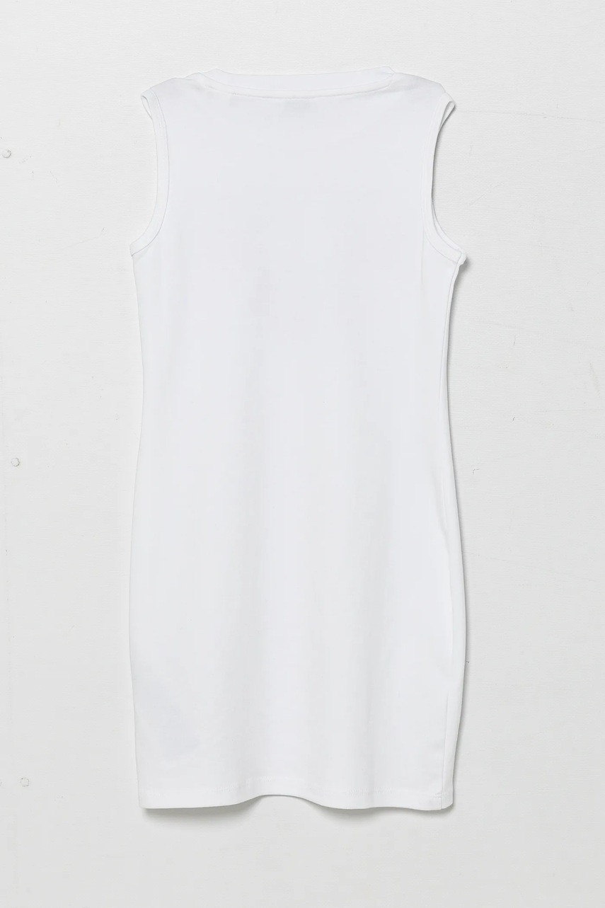 Хлопковое детское платье Guess цвет белый midi облегающее J4RK38 KA6W4