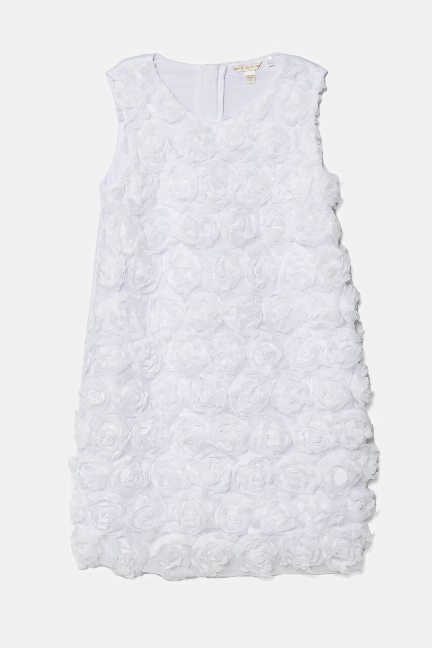 Levně Dívčí šaty Guess bílá barva, mini, J5RK02 WADN0