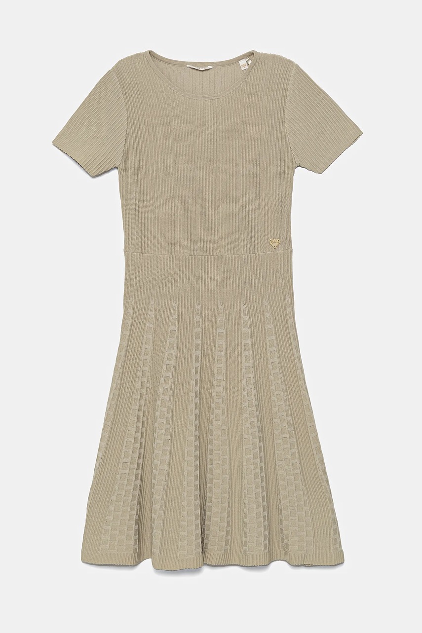 Levně Dívčí šaty Guess šedá barva, midi, J5RK40 Z3M80