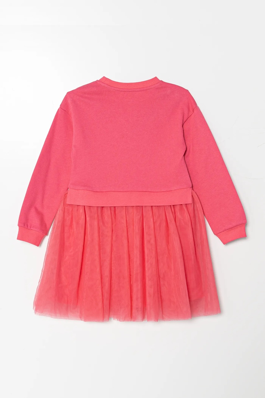 Хлопковое детское платье Guess цвет розовый mini расклешённое K5RK05 K82T0