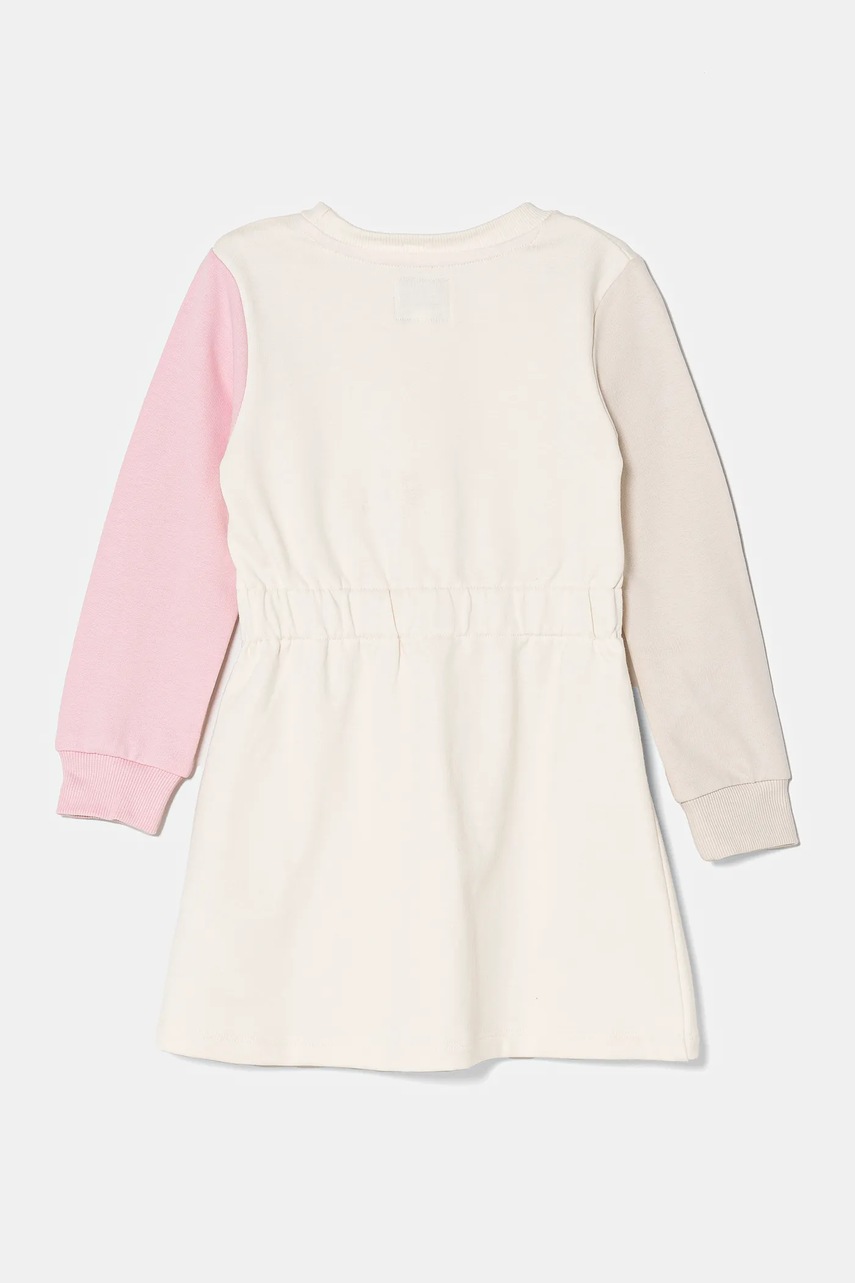 Хлопковое детское платье Guess цвет бежевый mini расклешённое K5RK06 KA6R4