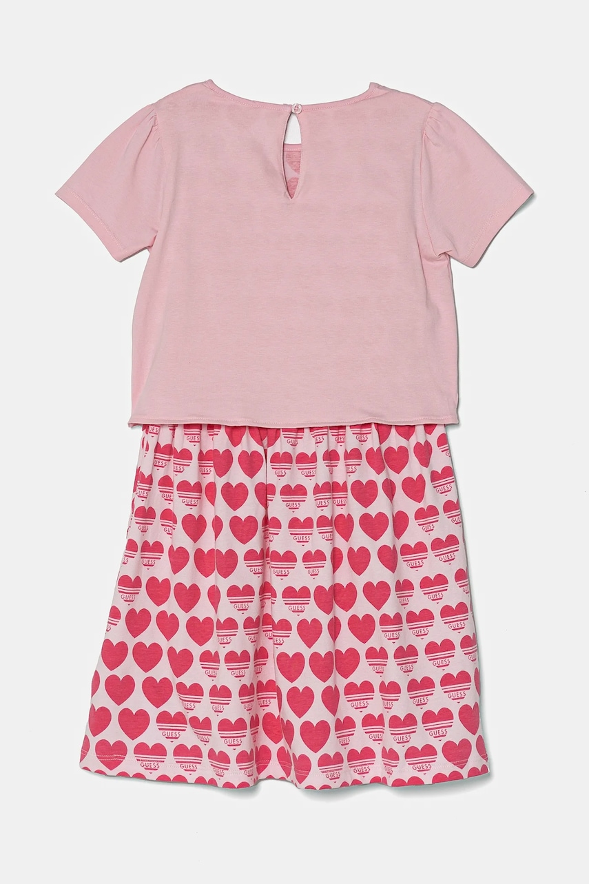Детское платье Guess цвет розовый mini расклешённое K5RK09 K6YW4 Детское платье Guess цвет розовый mini расклешённое K5RK09 K6YW4