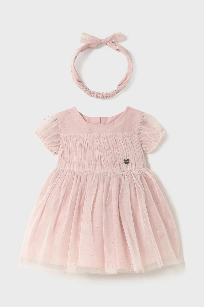Mayoral rochie fete culoarea roz, mini, evazati, 1902