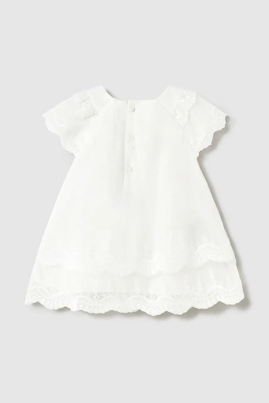 Детское платье Mayoral цвет белый mini расклешённое 1910 Детское платье Mayoral цвет белый mini расклешённое 1910