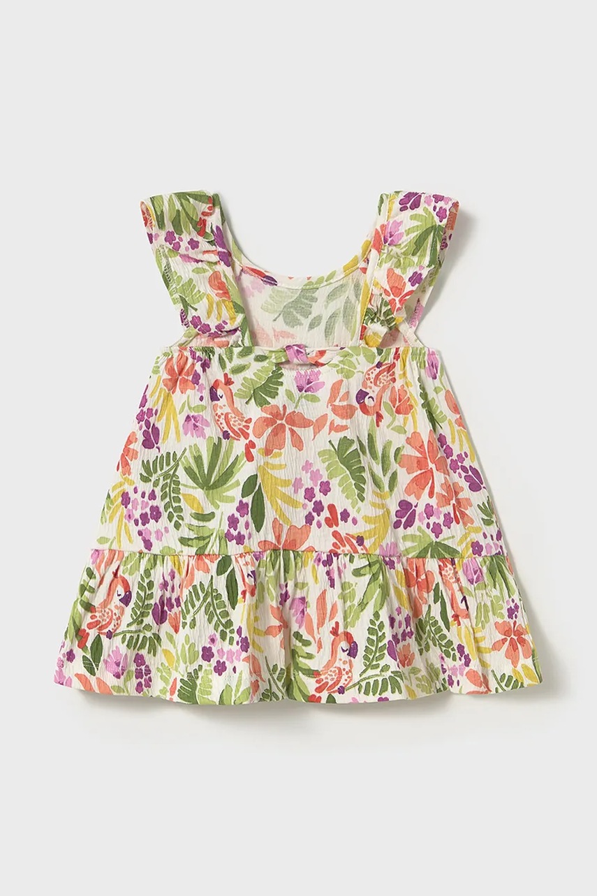 Детское платье Mayoral цвет зелёный mini расклешённое 1923 Детское платье Mayoral цвет зелёный mini расклешённое 1923