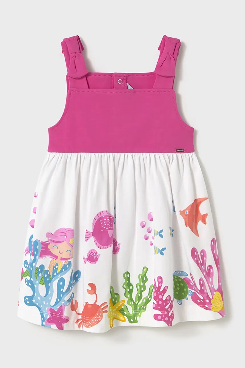 Mayoral rochie fete culoarea roz, mini, evazati, 1924