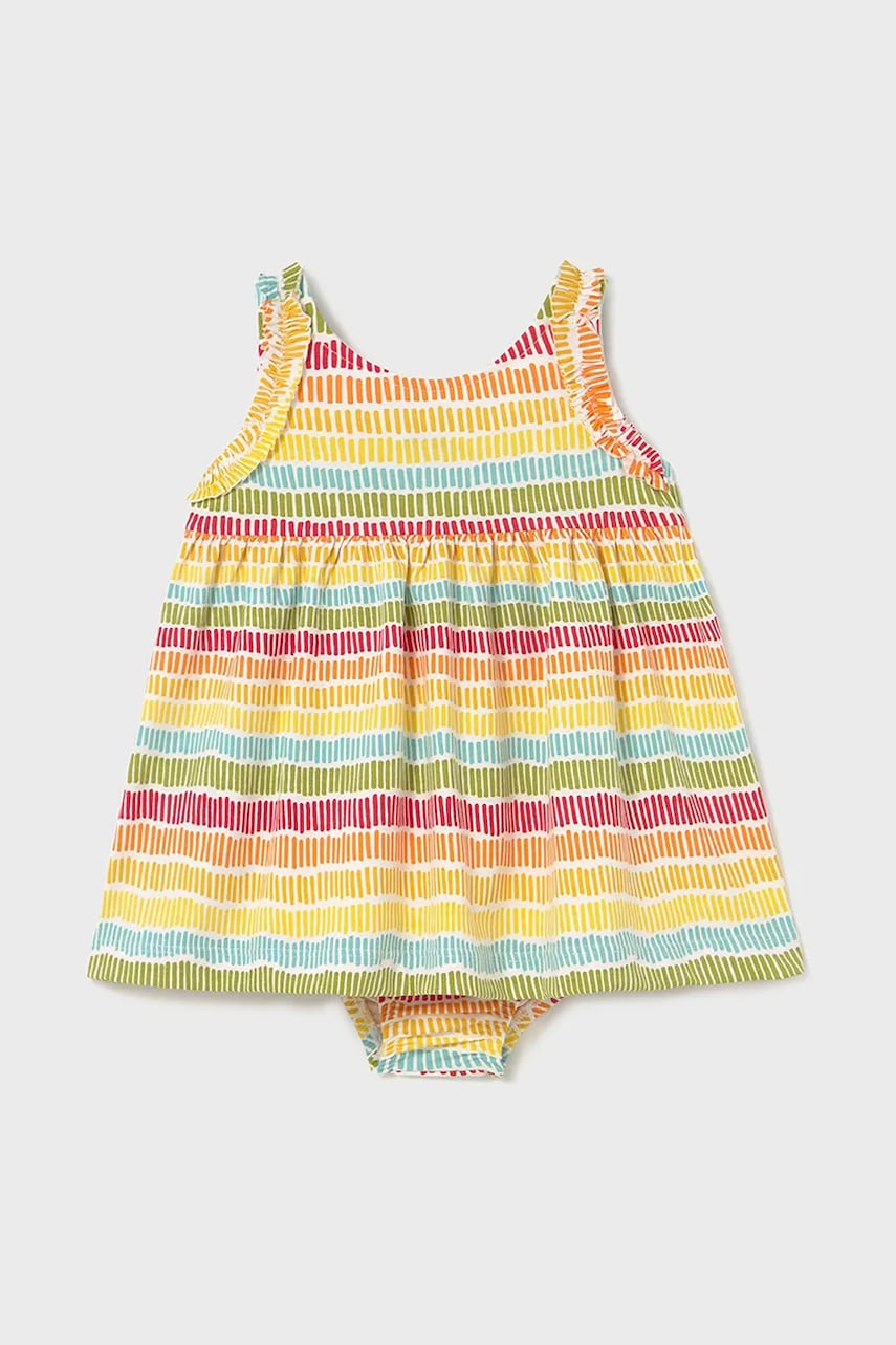 Mayoral rochie bebe culoarea galben, mini, evazată, 1925