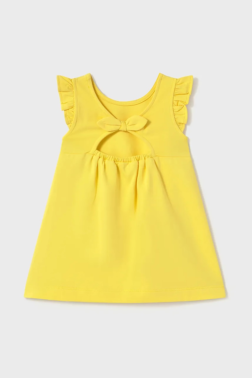 Детское платье Mayoral цвет жёлтый mini расклешённое 1927 Детское платье Mayoral цвет жёлтый mini расклешённое 1927