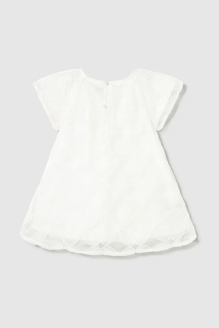 Детское платье Mayoral цвет белый mini прямое 1982 Детское платье Mayoral цвет белый mini прямое 1982